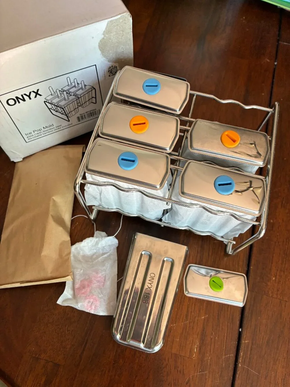 Onyx Stainless Steel Popsicle Molds